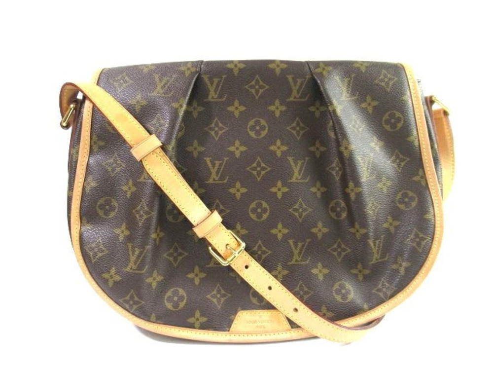 Louis Vuitton Shoulder Monogram Menilmontant Bag Brown
